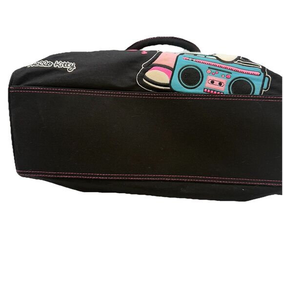 Hello Kitty Sanrio Y2K Vintage Black Nylon Boston Bag & Sanrio My Melody Plush - Picture 6 of 16
